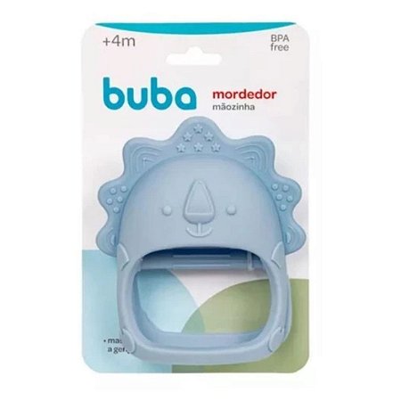 Mordedor Mãozinha Em Silicone Buba Azul