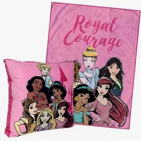 Kit Almofada E Manta Infantil Princesas Disney Zona Criativa
