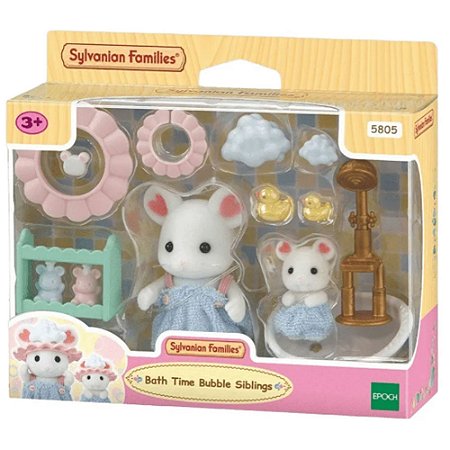 Sylvanian Families Hora Do Banho Irmãos Ensaboados Epoch 5805