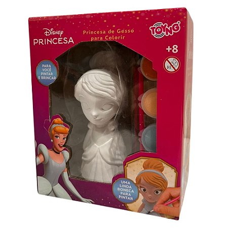 Boneca De Gesso Para Colorir Toyng Princesas Cinderela
