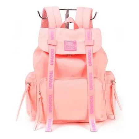 Mochila De Costas Escolar Rosa Up4You Luxcel