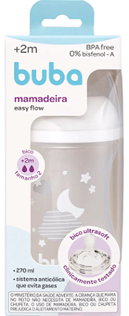 Mamadeira Branca Buba Easy Flow Bico Ultrasoft 270ml