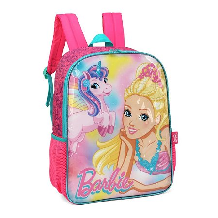 Mochila De Costas Petit Barbie E Unicórnio Luxcel