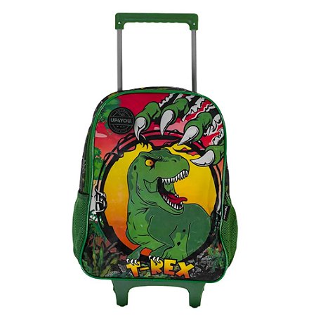 Mochila De Rodinha Preto Kids T Rex Luxcel
