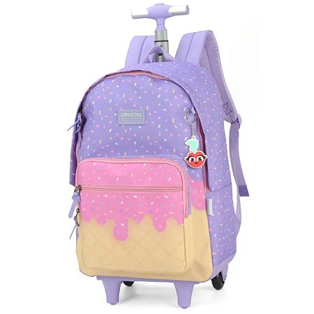 Mochila Rodinhas Confeitos Roxo Maxlog