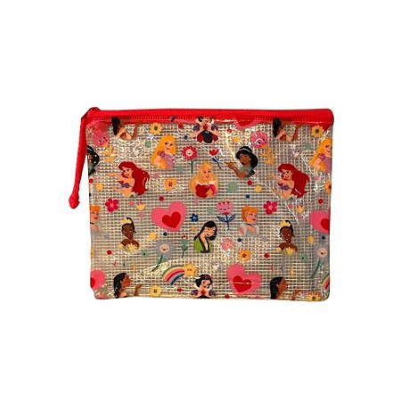 Necessaire Média Princesas Da Disney Transparente