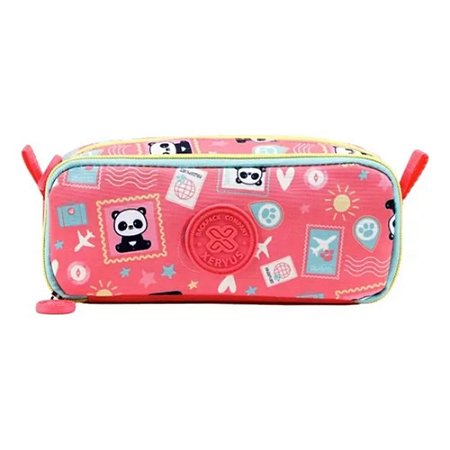 Estojo Duplo Escolar Panda Travel Xeryus 12264