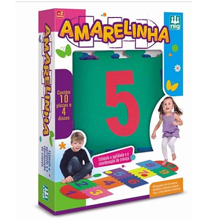 Amarelinha 10 Placas E 4 Discos Em EVA Nig