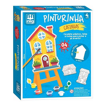 Kit De Pintura Com Cavalete Casinhas Nig