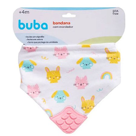 Bandana Com Mordedor Algodão Happie Friends Buba