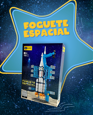 Blocos De Montar Foguete Espacial 130 PC Bloxi