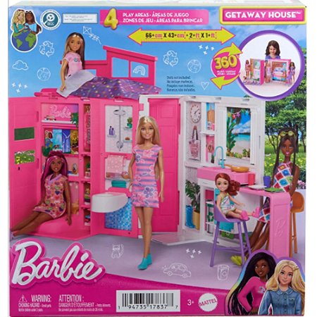 Doll House Barbie Getaway Com 11 Acessórios Mattel