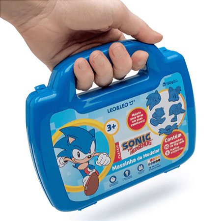 Kit Maleta Massinha De Modelar Sonic 10 Cores Leo&Leo