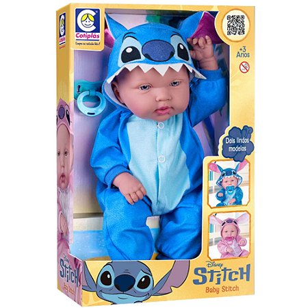 Boneca Baby Stitch Menino Disney Cotiplás