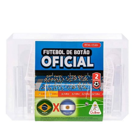 Jogo Futebol de Botão 2 Times Brasil x Argentina Gulliver