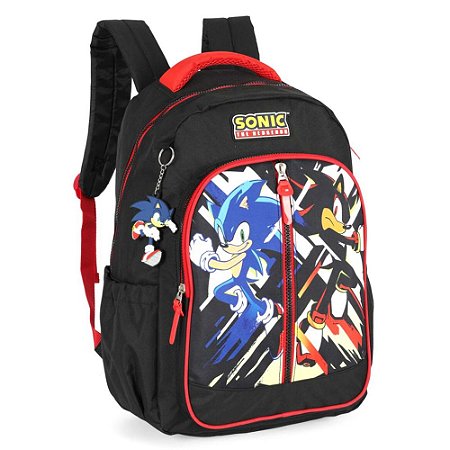 Mochila De Costas Sonic The Hedgehog Preta Luxcel