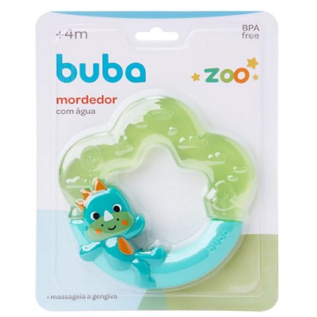 Mordedor Com Água Dinossauro Buba Verde 4M