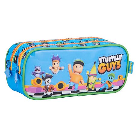 Estojo Escolar Duplo Stumble Guys X 15636 Xeryus Azul
