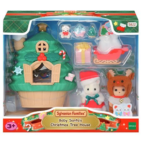 Sylvanian Families Casa Árvore Natal Bebê Mamãe Noel Epoch