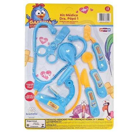 Kit Médico Dra Popó Galinha Pintadinha Sortido 6 Peças Yes Toys
