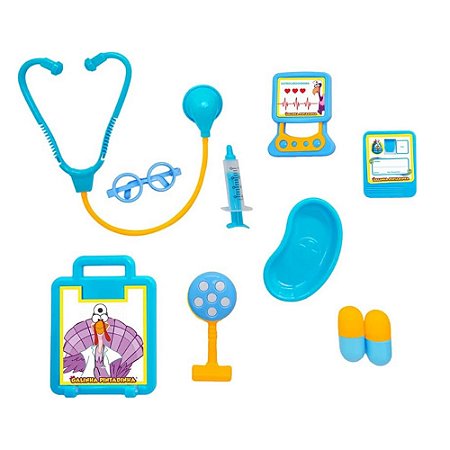Kit Médico Galinha Pintadinha Dra Popó II Yestoys 10 Peças