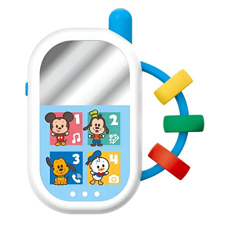 Celular Musical Infantil Com Mordedor Disney Yestoys Azul
