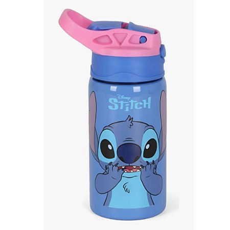 Garrafa Inox 500ml Stitch Azul Não Térmica Infantil Escolar