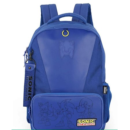 Mochila Sonic Azul Sem Rodinha Luxcel