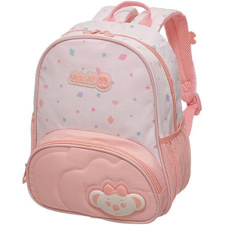 Mochila De Costas Lilica Ripilica BB Bege E Rosa Pacific