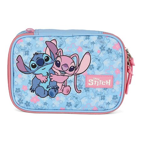 Estojo Escolar Box Stitch E Angel Luxcel Azul