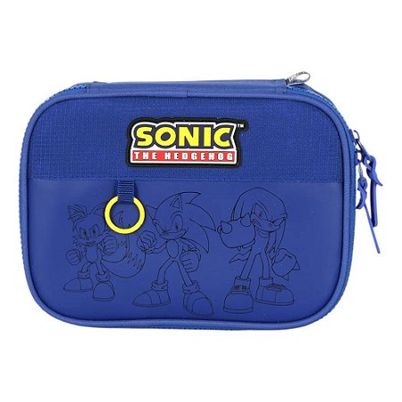 Estojo Escolar Box Sonic The Hedgehog Azul Luxcel