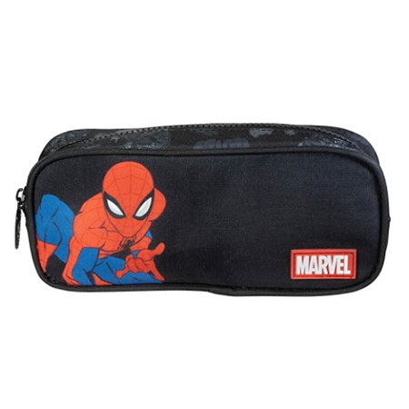 Estojo Simples Escolar Spider Man College Preto Xeryus 14995