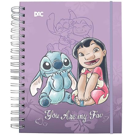 Caderno Inteligente A5 Escolar Lilo Stitch DAC 80 Folhas