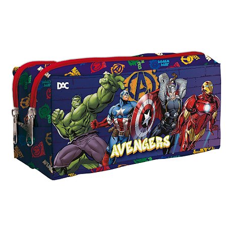Estojo Duplo Escolar Avengers DAC