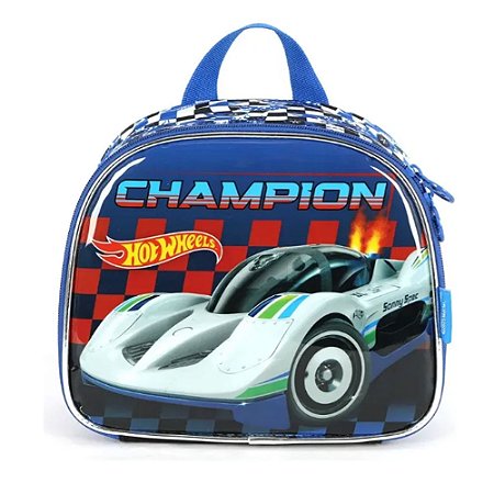 Lancheira Térmica Hotwheels Champion Azul Luxcel