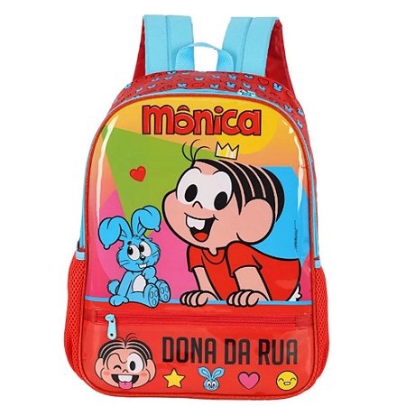 Mochila Turma Da Mônica Vermelha Mônica Luxcel