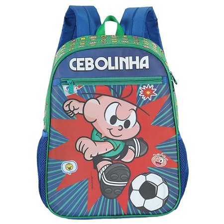 Mochila Turma Da Mônica Cebolinha Verde Luxcel