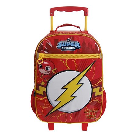 Mochila De Rodinha Escolar Dermiwil Flash Baby Vermelha