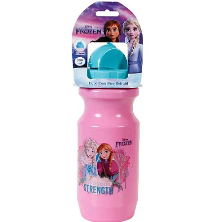 Garrafa Com Bico Retrátil 580ml Frozen Anna E Elsa Dermiwil
