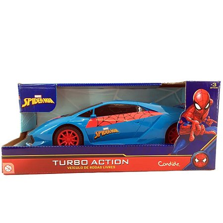 Carrinho De Roda Livre Turbo Action Homem Aranha Candide