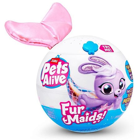 Pelucia Pets Alive Zuru Furmaids Candide Rosa
