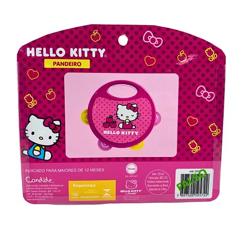 Instrumento Musical Infantil Hello Kitty Pandeiro Candide