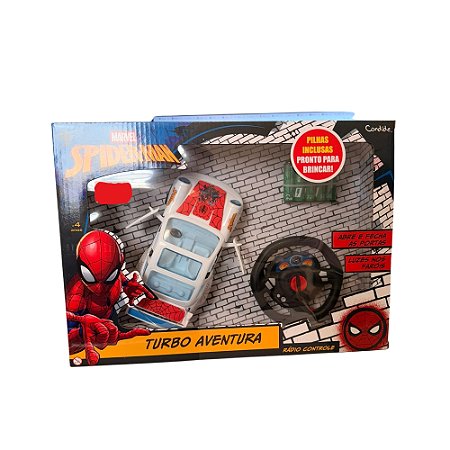 Carrinho De Controle Remoto Turbo Abre Portas Homem Aranha Candide