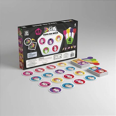 Nig Brinquedos Jogo Tapa na Mesa Dos Rosa