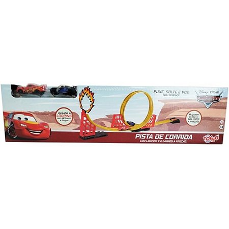 Toyng Disney  Pista de Corrida Com Looping e 2 Carros Pull Back