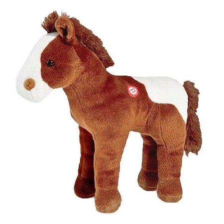 Cavalinho De Pelúcia Com Som Buba  Marrom