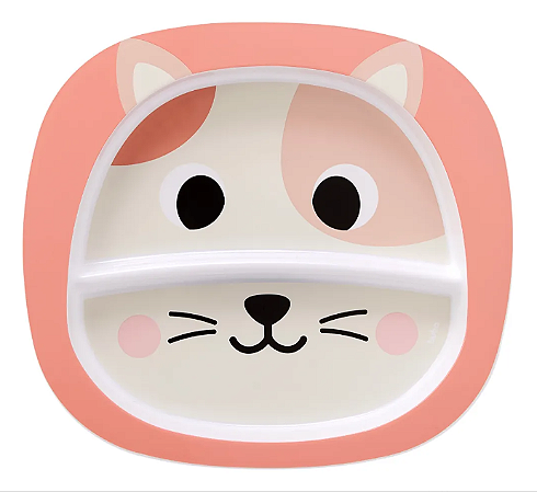 Pratinho Buba Zoo Infantil Estampado Gato