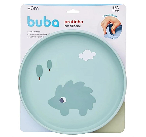 Pratinho em Silicone com Ventosa Buba Porco Espinho