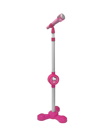 Microfone com Pedestral Karaoke Hello Kitty