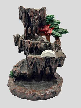 Incensário Montanha Cachoeira Casa China Vermelho